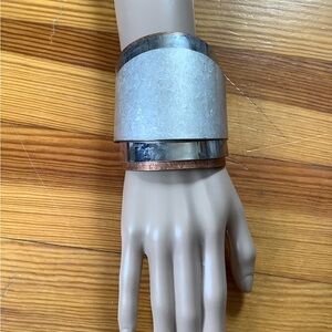 Multi Colored Multi Metals Cuff Bracelet